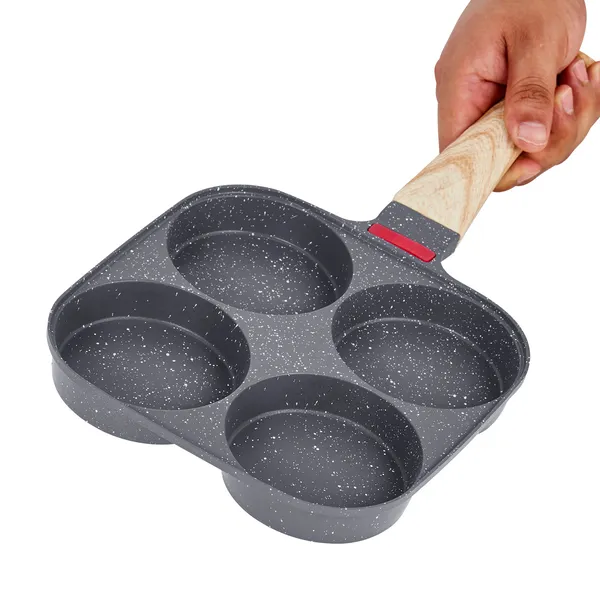 Egg Pan 4-Cup Nonstick Egg Frying Pan Aluminum