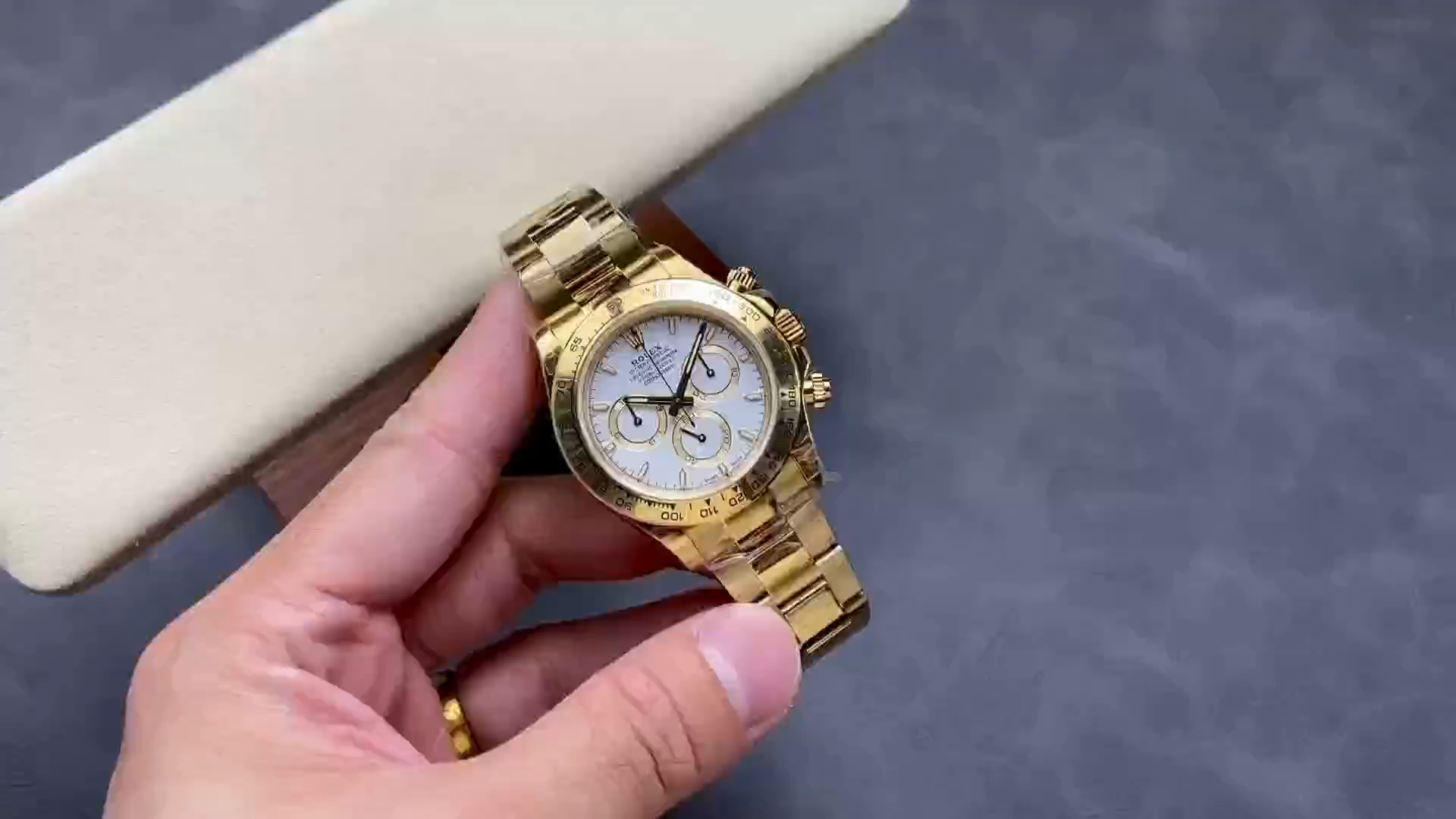 Rolex Daytona 126508 0001 18K Yellow gold White Dial Replica Watch