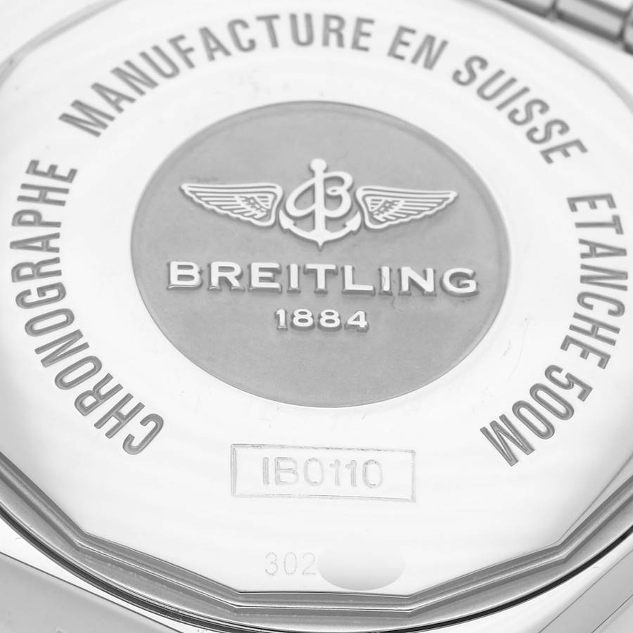 Breitling Chronomat MOP Dial Steel Rose Gold Mens Watch IB0110