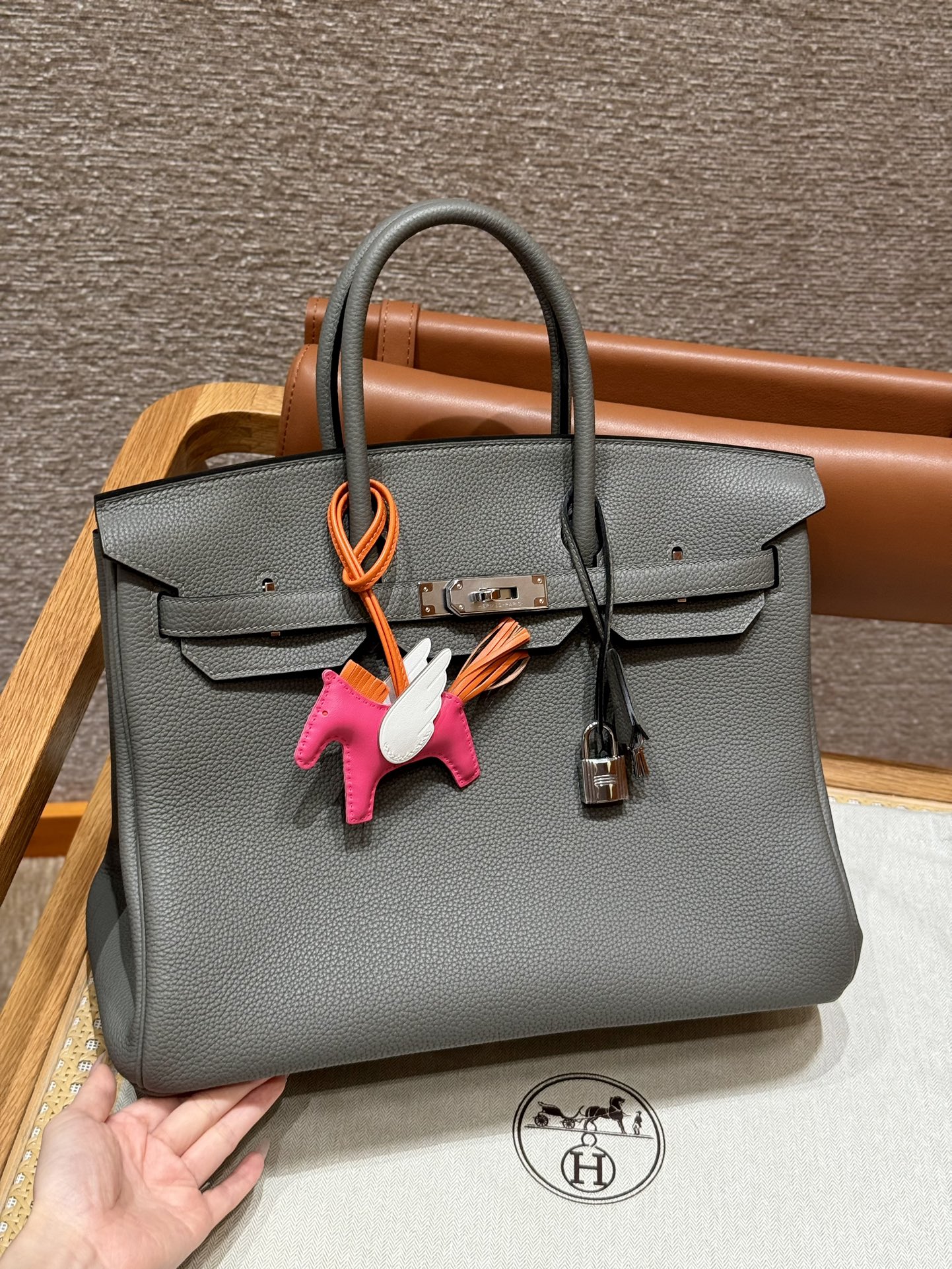 Replica Hermès Birkin Epsom Gris Mryer Togo