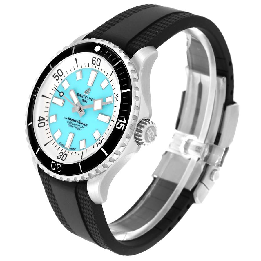 Breitling Superocean 44 Turquoise Dial Steel Mens Watch A17376