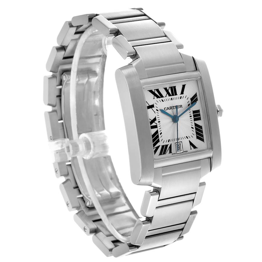Cartier Tank Francaise Large Automatic Steel Mens Watch W51002Q3