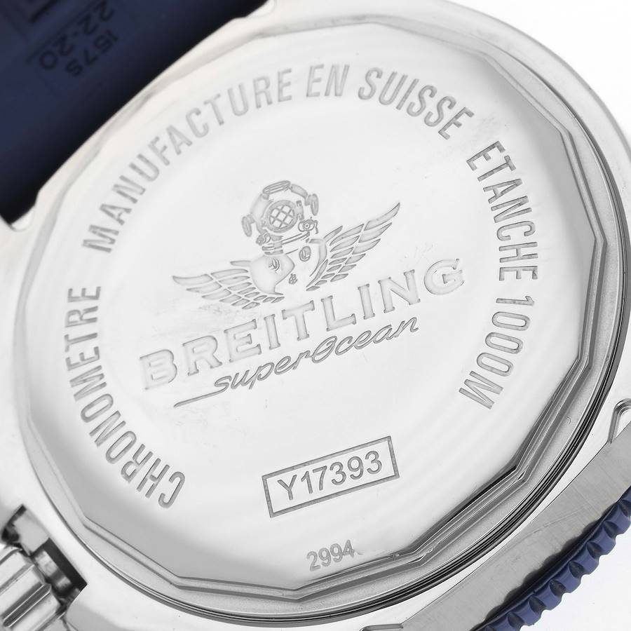Breitling Aeromarine Superocean 44 Blue Dial Steel Mens Watch Y17393