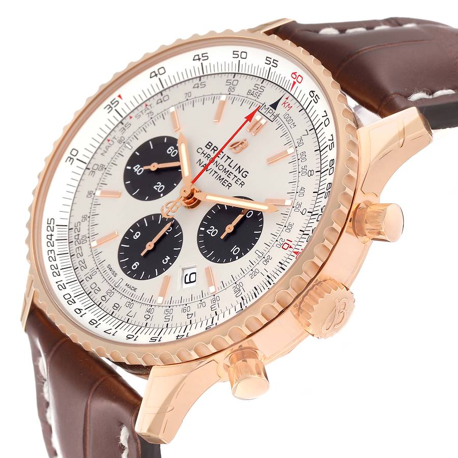 Breitling Navitimer Rose Gold Limited Edition Mens Watch RB0127