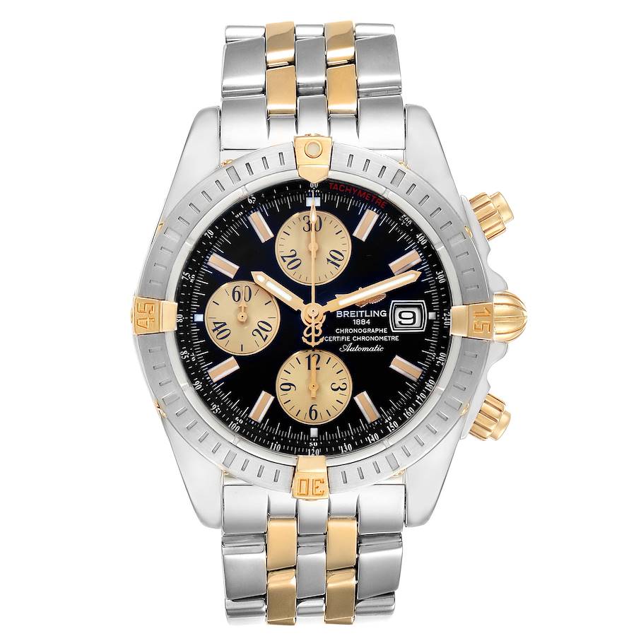 Breitling Chronomat Evolution Steel Yellow Gold Mens Watch B13356