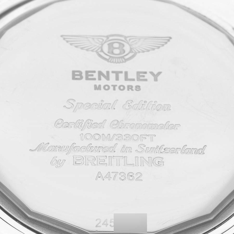 Breitling Bentley GMT Black Dial Steel Mens Watch A47362