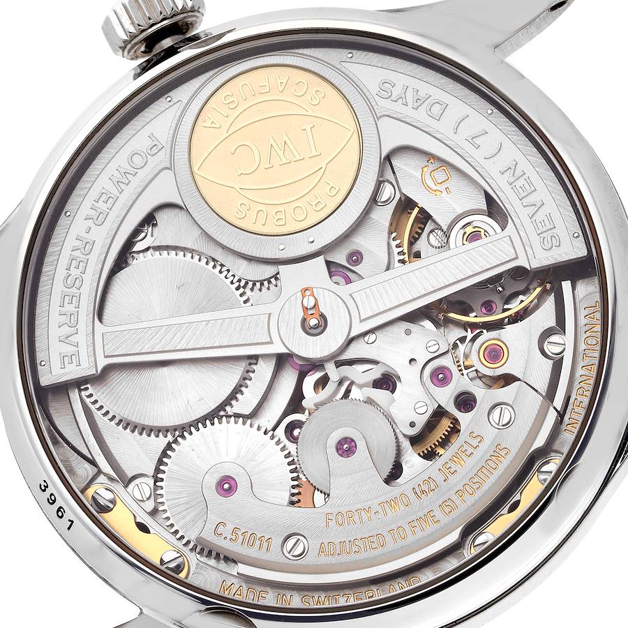IWC Portuguese Automatic Silver Dial Steel Mens Watch IW500107