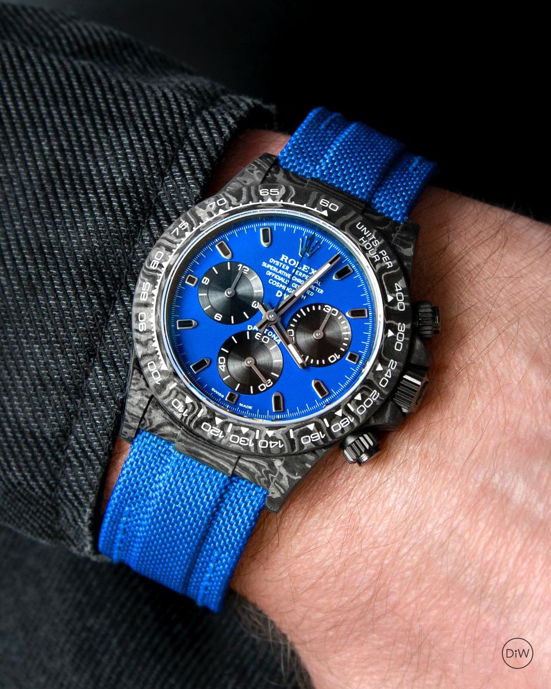 DiW Rolex Daytona Carbon "MIAMI BLUE"