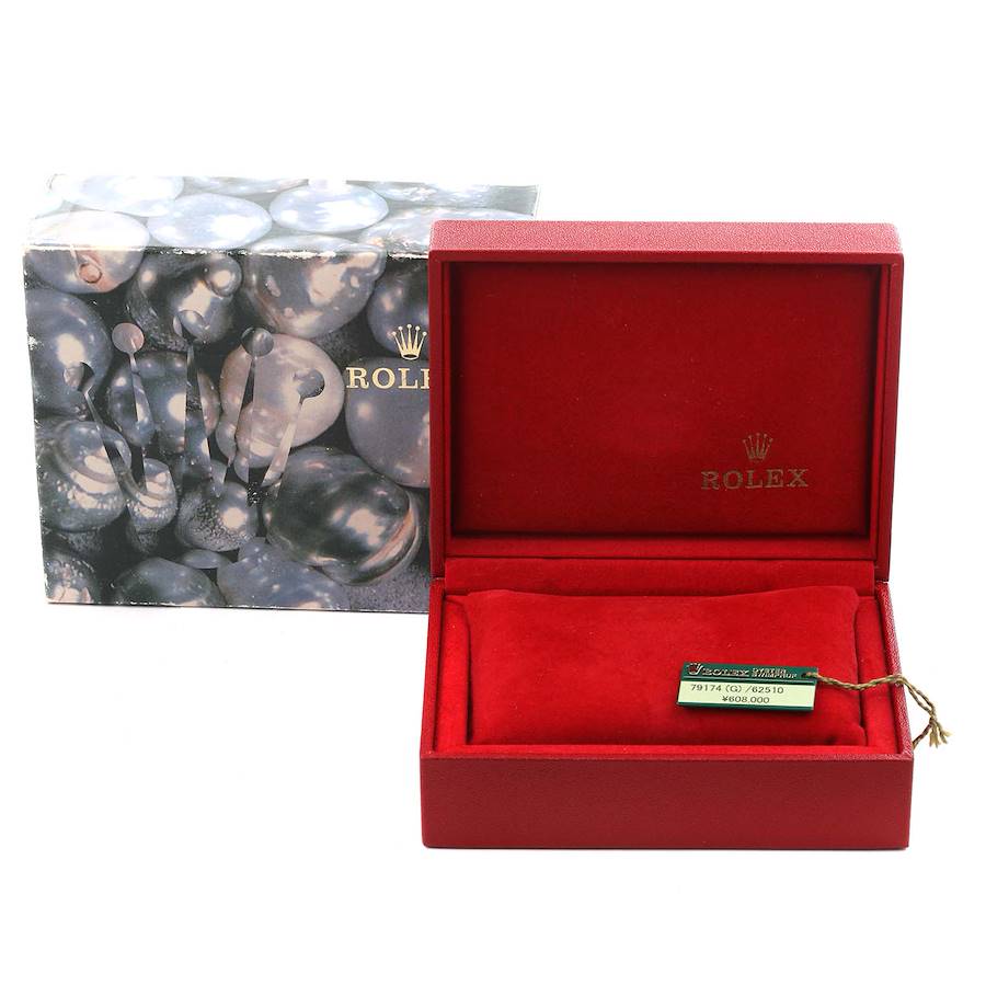 Rolex Datejust Blue Diamond Dial White Gold Steel Ladies Watch 79174