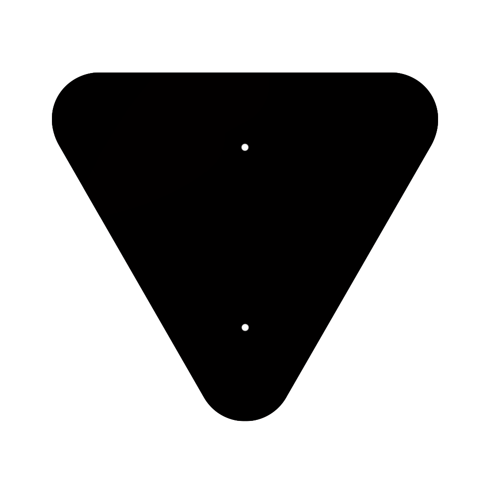 Yield Faux Halo Traffic Sign Frame