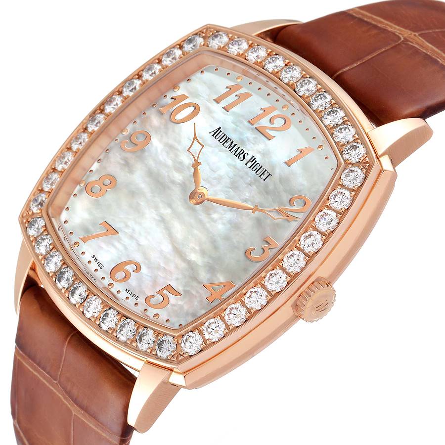 Audemars Piguet Tradition Rose Gold MOP Diamond Mens Watch 15337