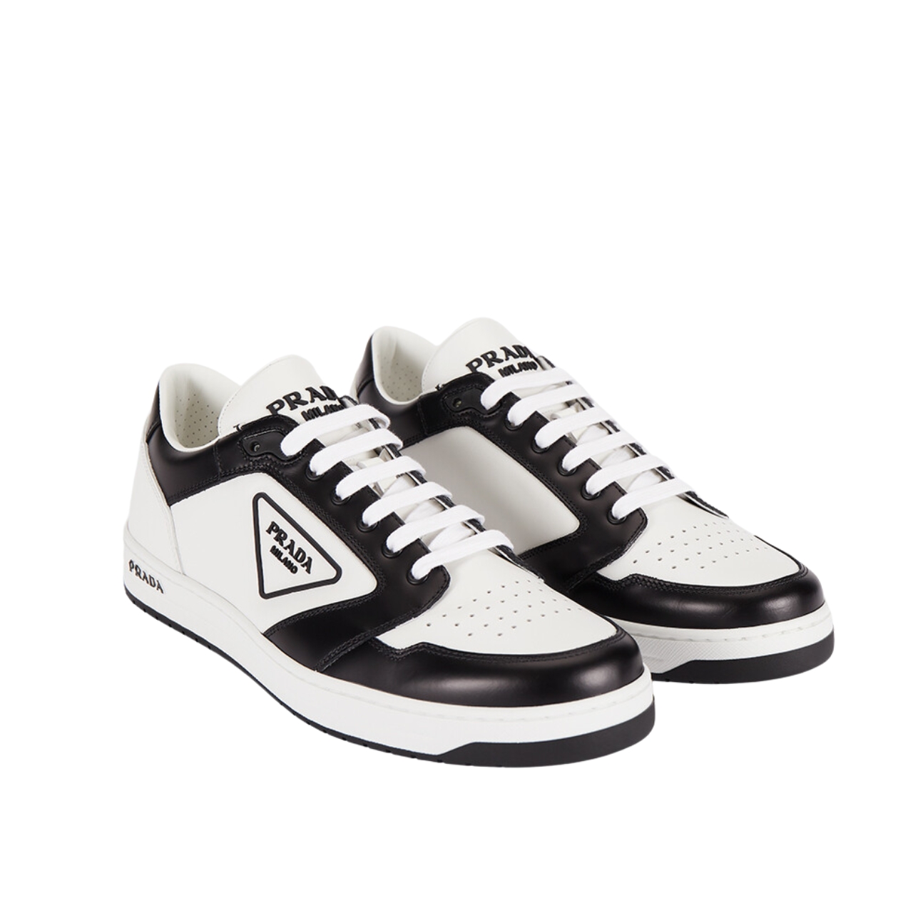 Prada District Leather Sneaker Black White 1E790M 3Lj6 F0964 F 030