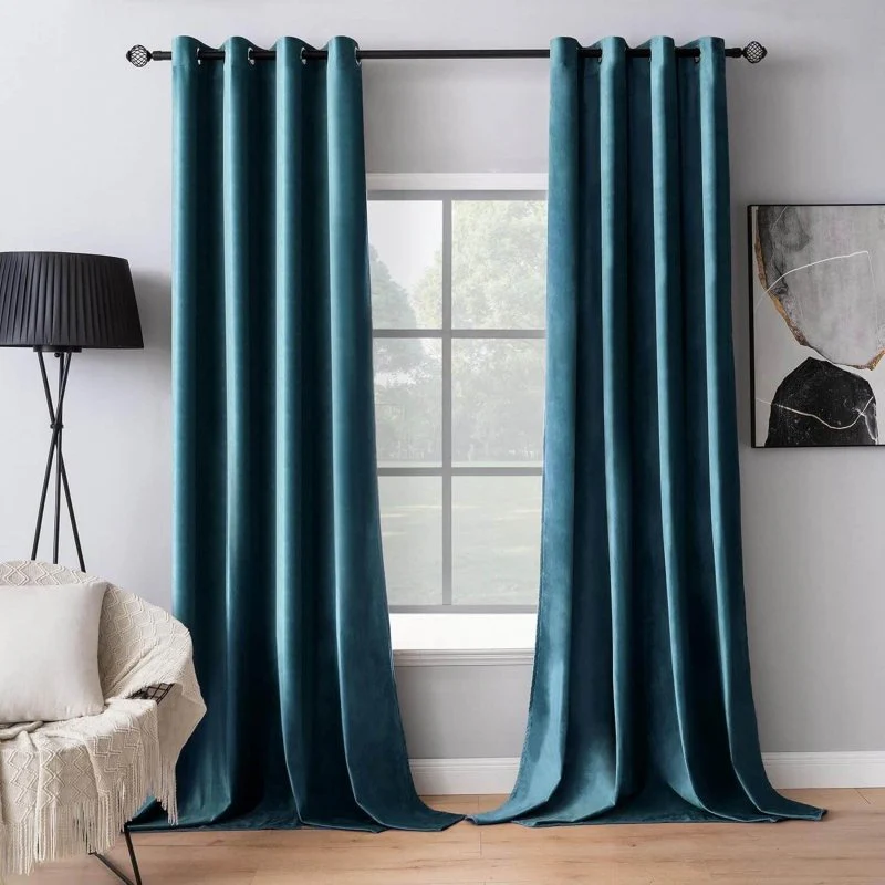 Custom Velvet Luxury Blackout Curtains  (2 Panels) - Grommet