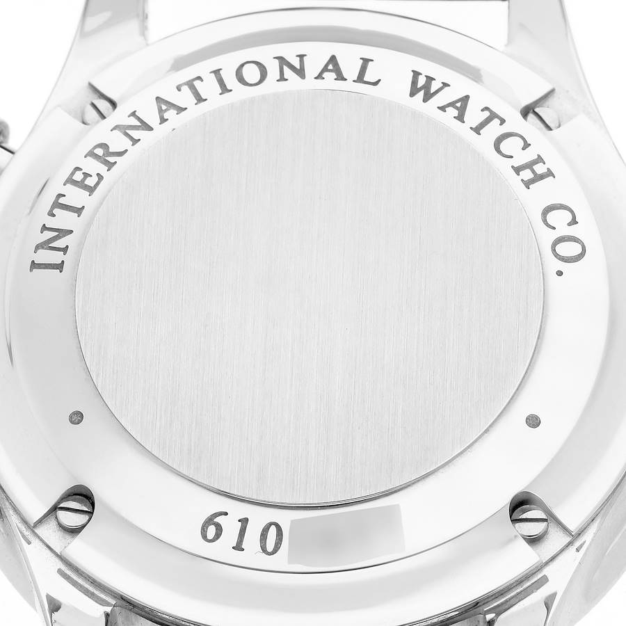 IWC Portuguese Chrono Silver Dial Blue Hands Steel Mens Watch IW371446