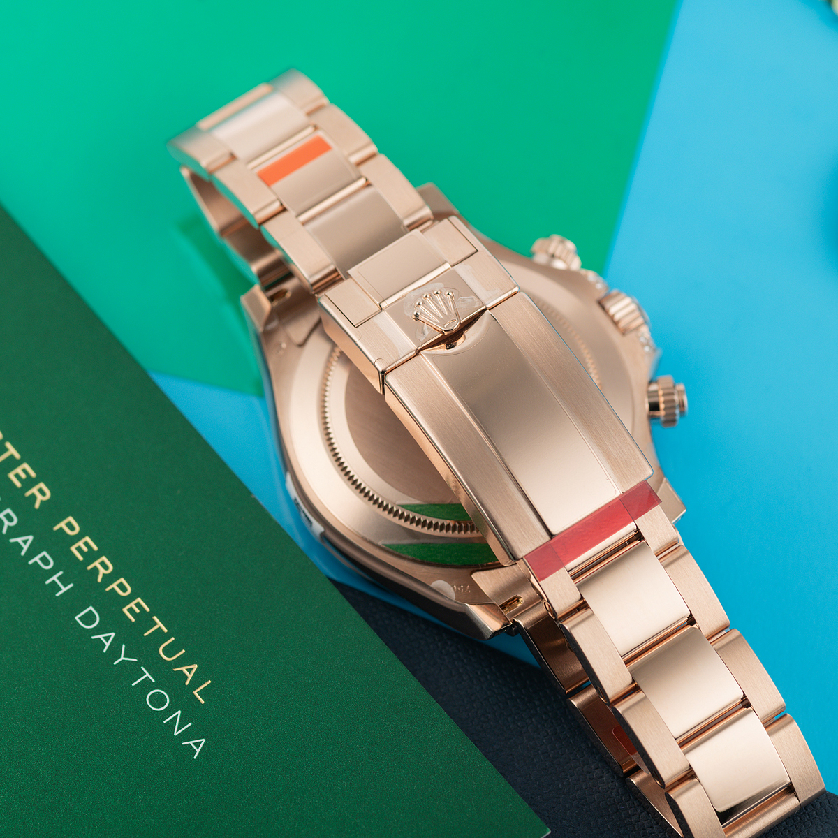 ​Rollie-The Crown Cosmograph Daytona 116595RBOW 40mm Everose Gold Rainbow Sapphire Watch