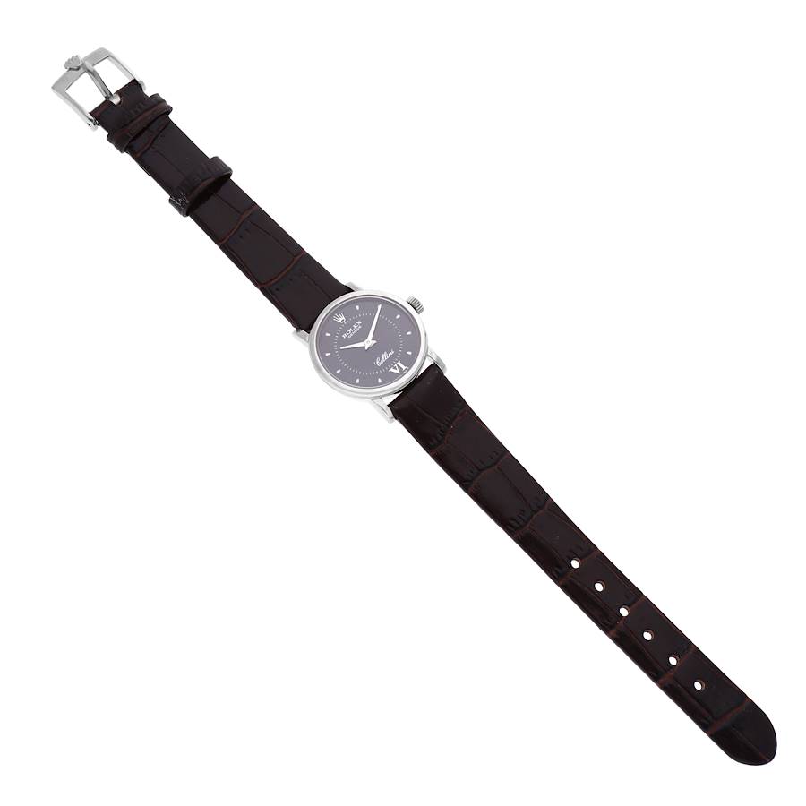 Rolex Cellini Classic White Gold Brown Dial Ladies Watch 6110