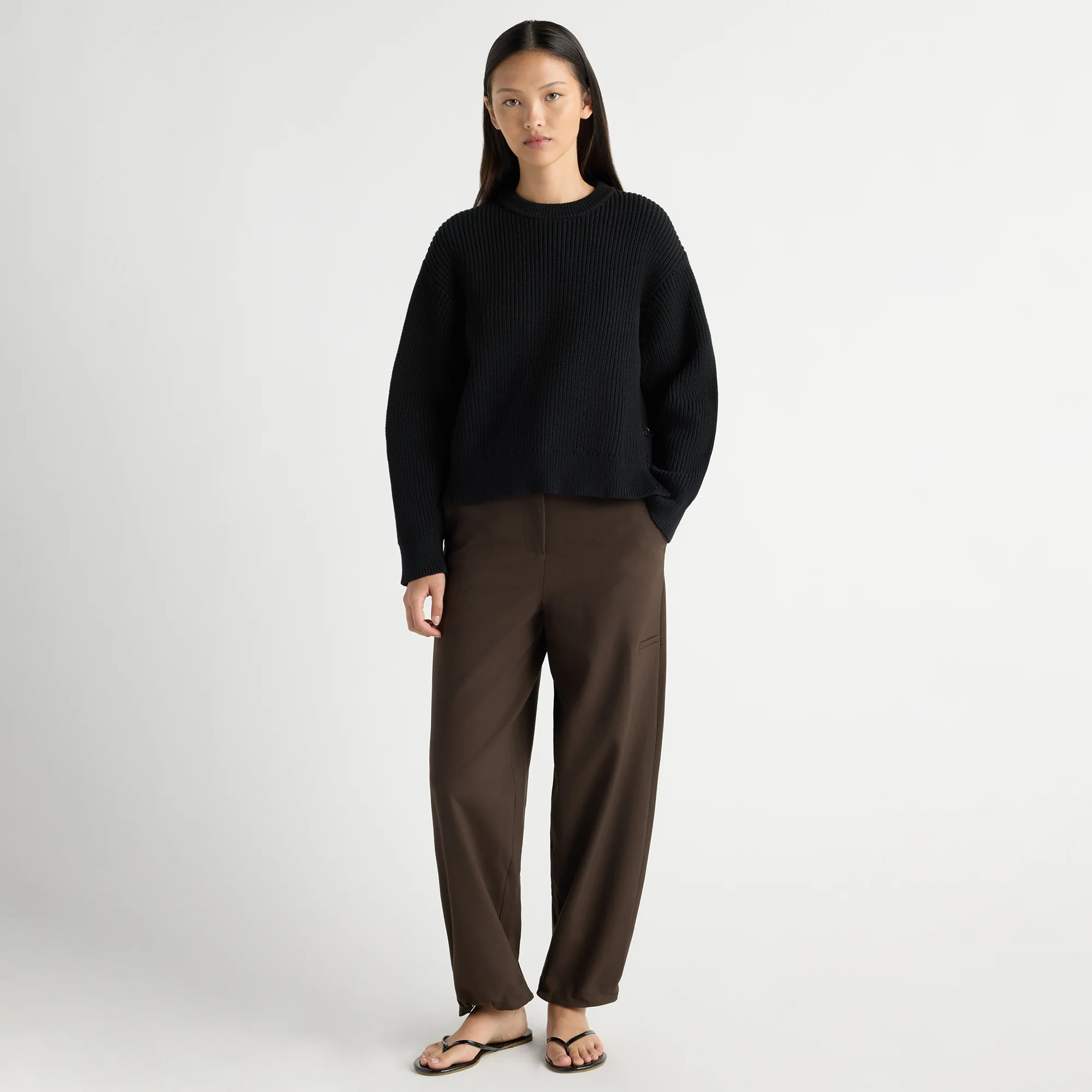 Danielle Drawstring Barrel-Leg Pant