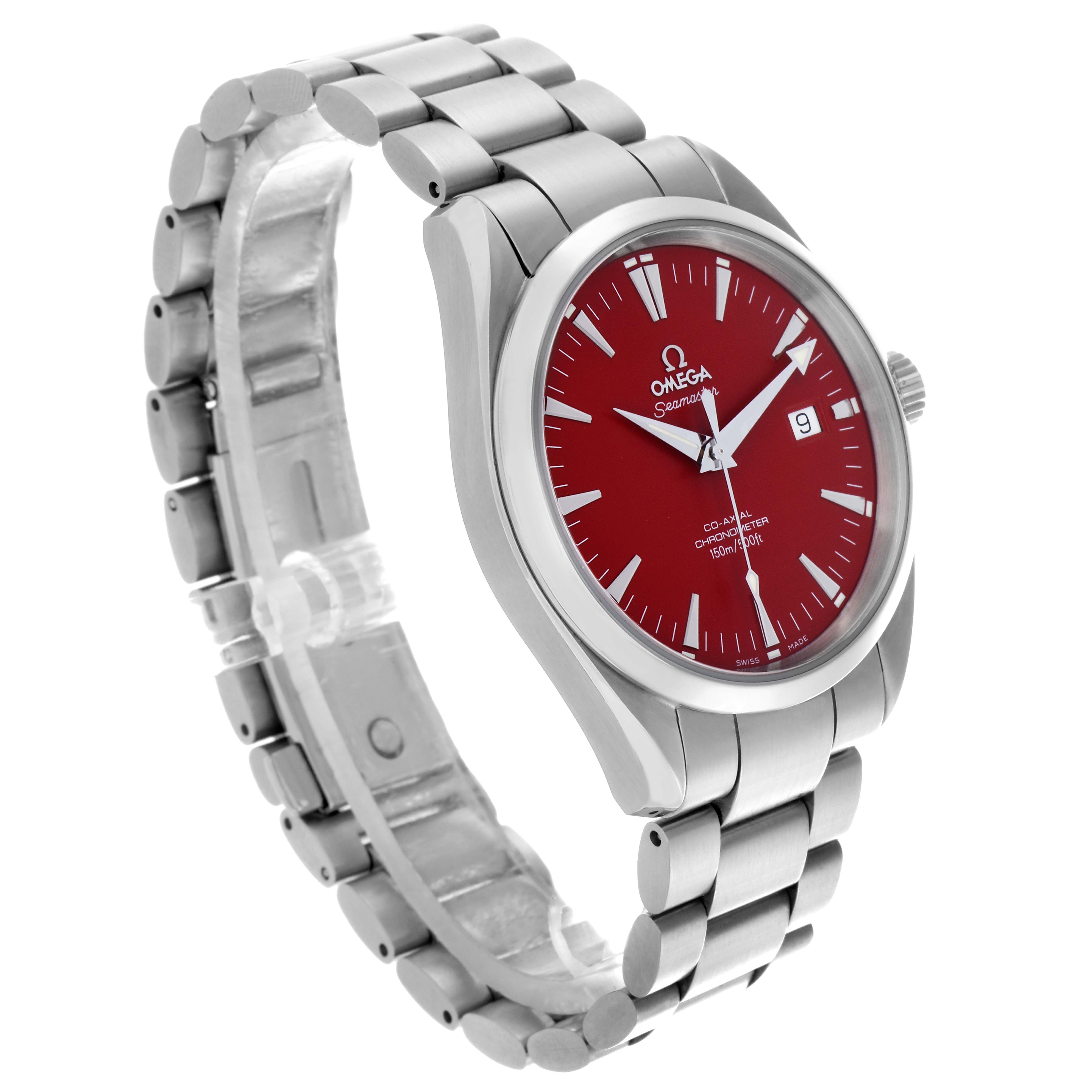 Omega Seamaster Aqua Terra Red Dial Marui Japan Steel Mens Watch 39.2 MM 2503.60.00