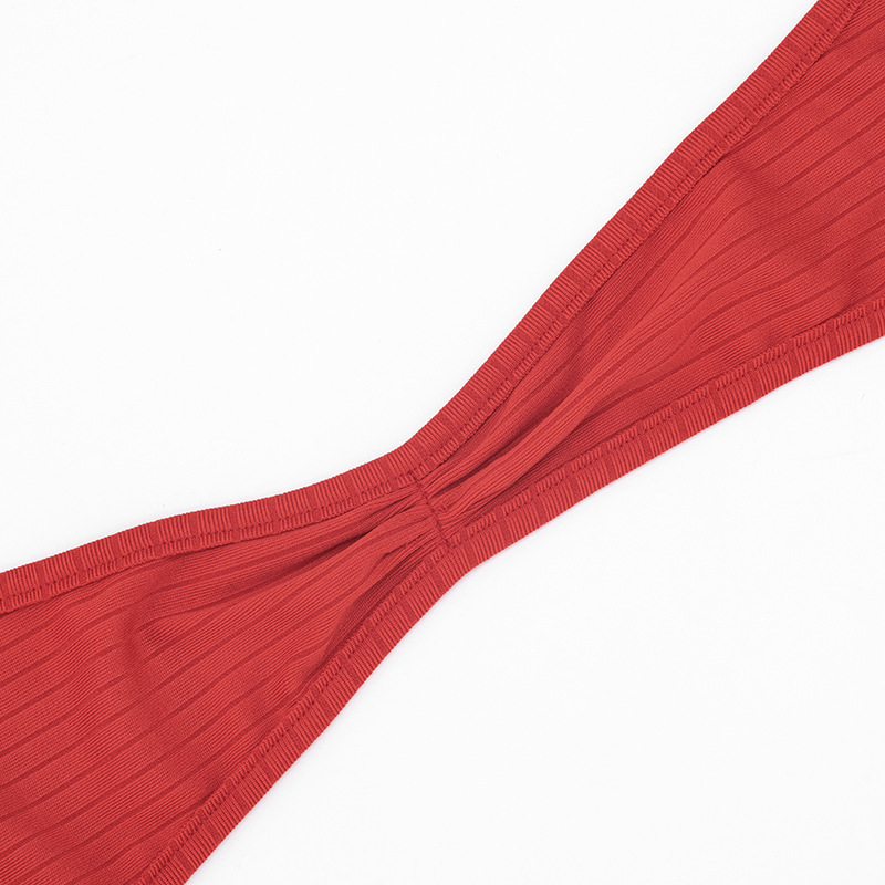 Women Sleeveless Sexy Ribbed Hollow-Out Halter Maxi Dress