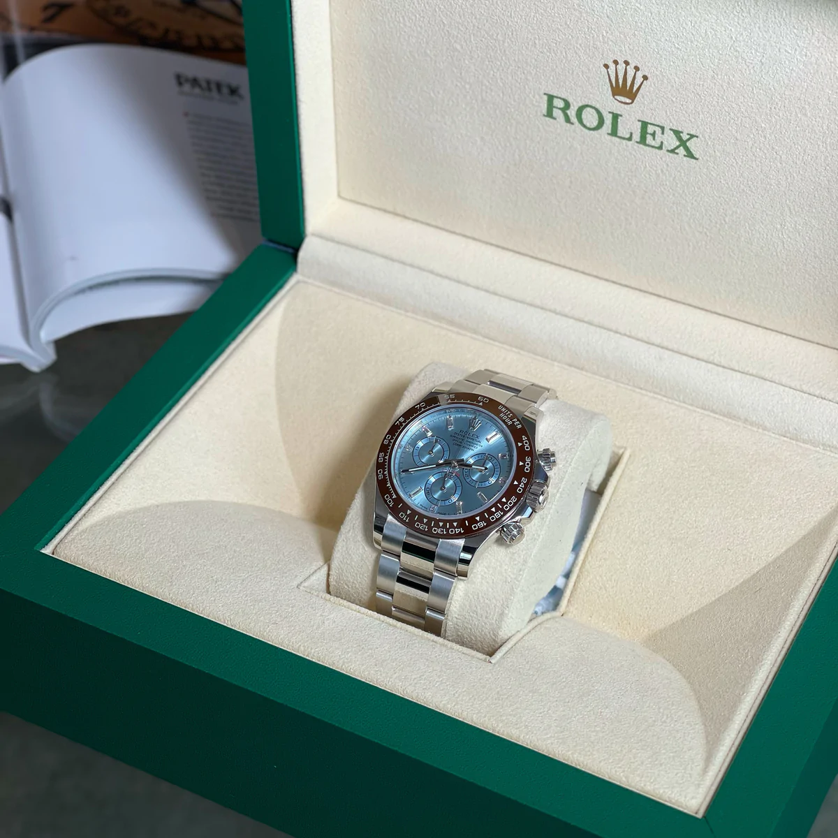 Rolex Cosmograph Daytona 40mm Platinum Ice-Blue Dial m116506-0002 Unworn