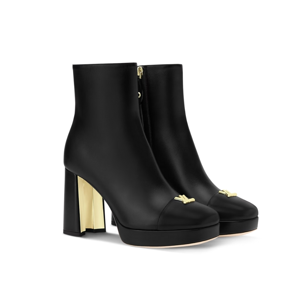 Louis Vuitton Swing Platform Ankle Black 1AICZX