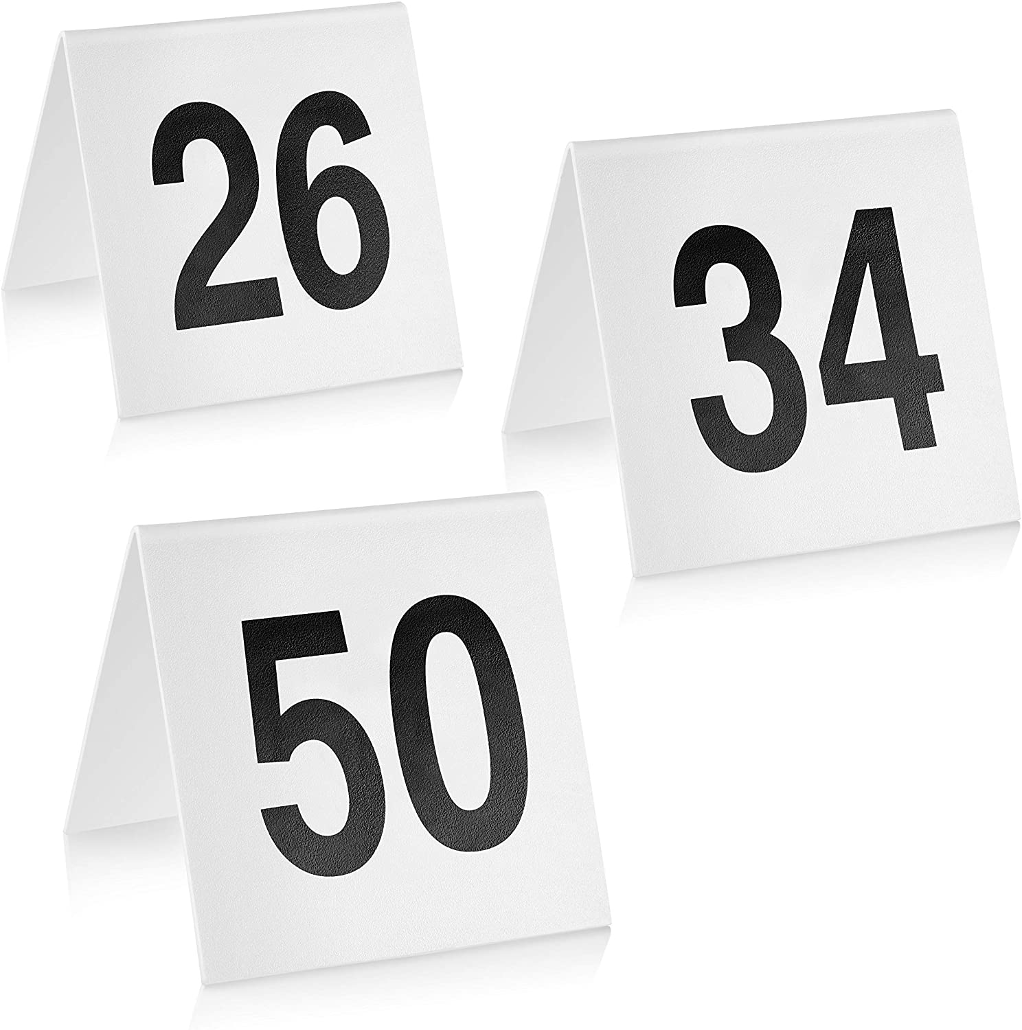 Double Side Plastic Table Number Tent, 1-100, 3