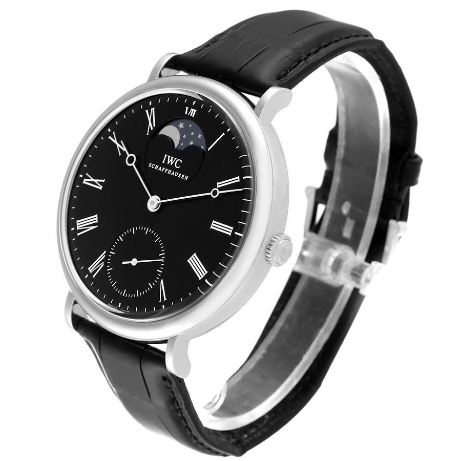 IWC Portofino Black Dial Vintage Collection Mens Watch IW544801