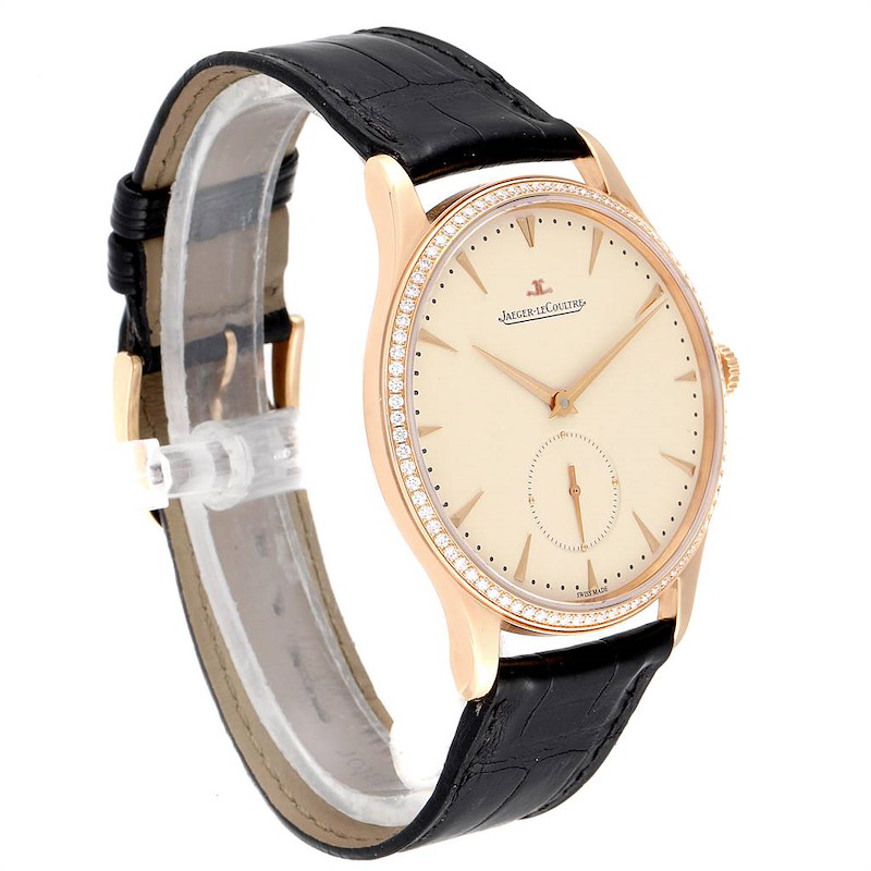Jaeger LeCoultre Master Grande Ultra Thin 40mm Rose Gold Diamond Mens Watch Q1352502