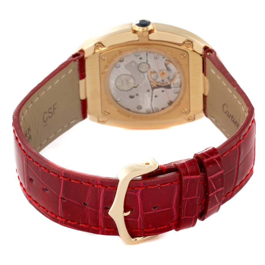 Cartier Baignoire Large 18k Yellow Gold Silver Dial Ladies Watch W8000013