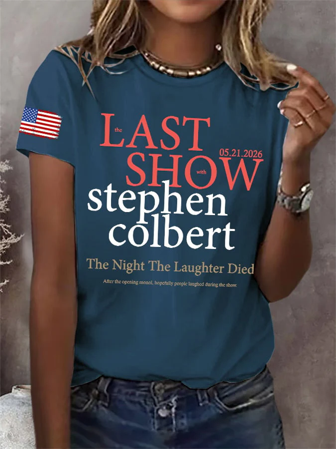 🔥Buy 3 Get 15% Off🔥Retro Last Show 05.21.2026 The Night The Laughter Died After The Opening Monol, Hopefully People Laughed During The Show Print T-Shirt