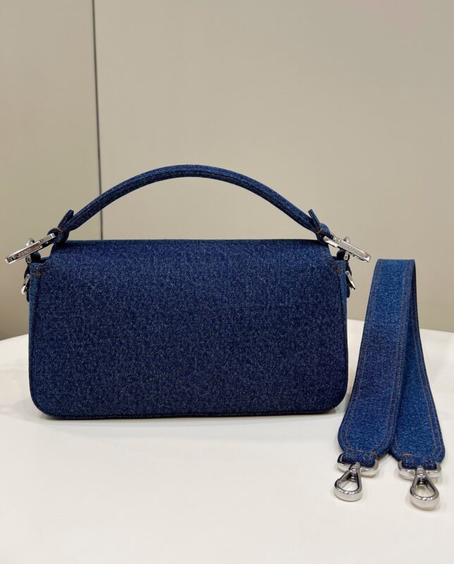 Replica Fendi Baguette Full Blue Denim