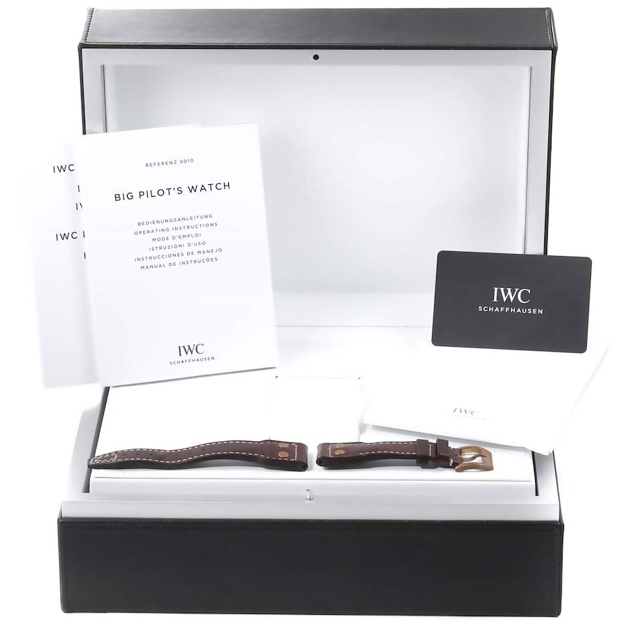 IWC Big Pilot Bronze Titanium Black Dial Mens Watch IW501005