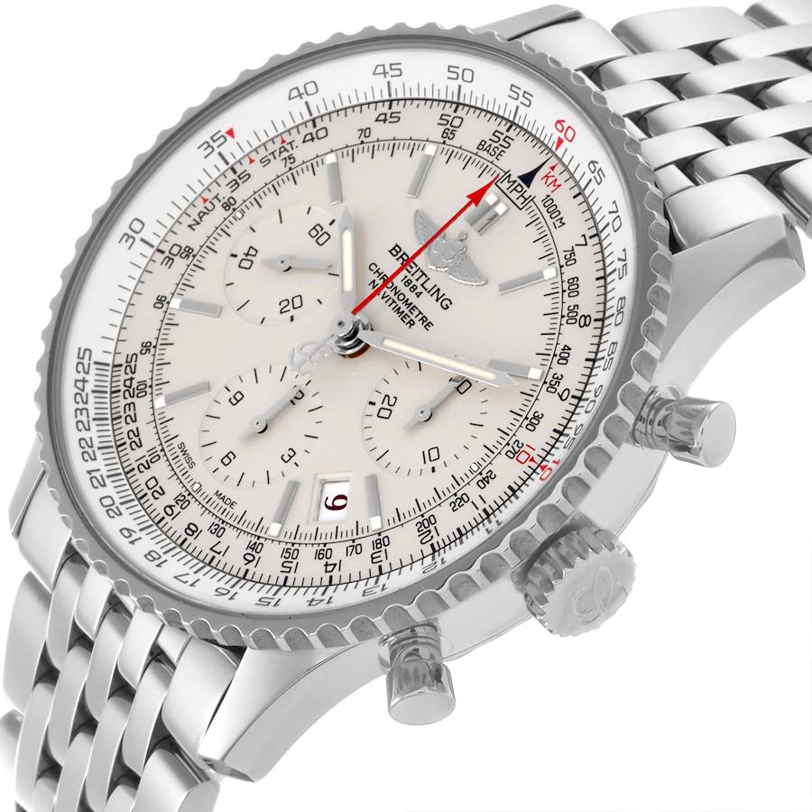 Breitling Navitimer 01 Limited Edition Silver Dial Steel Mens Watch AB0123