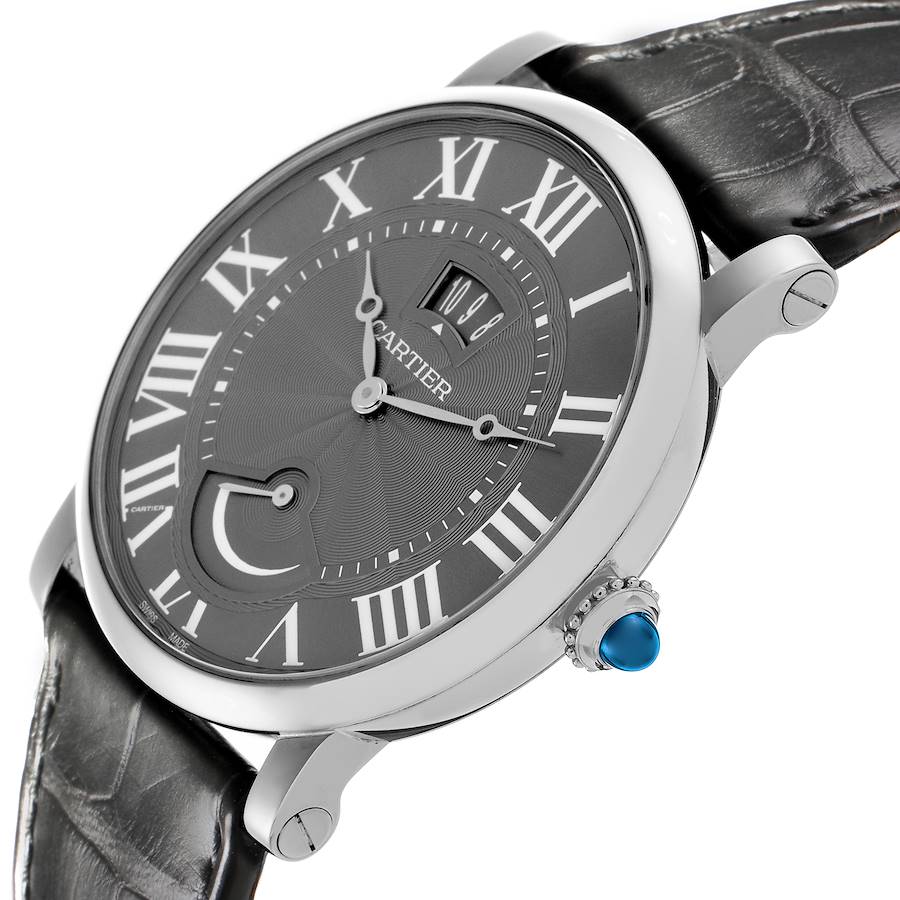 Cartier Rotonde Limited Edition White Gold Gray Dial Mens Watch W1556253
