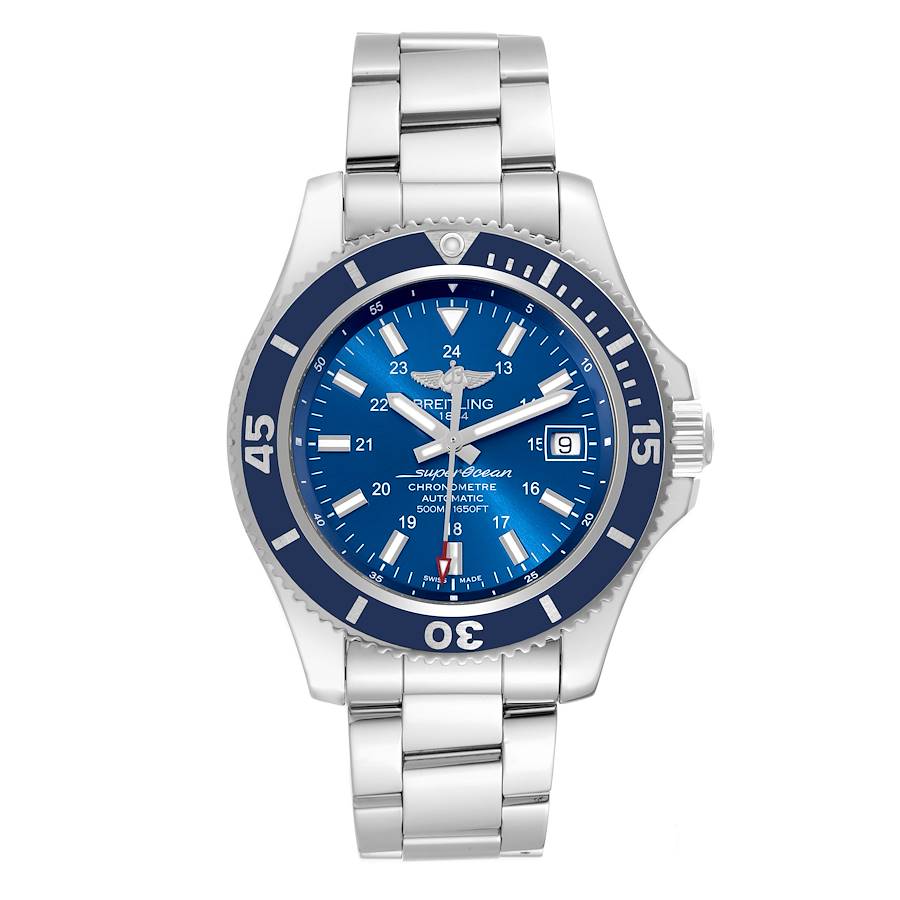 Breitling Superocean II Blue Dial Steel Mens Watch A17365