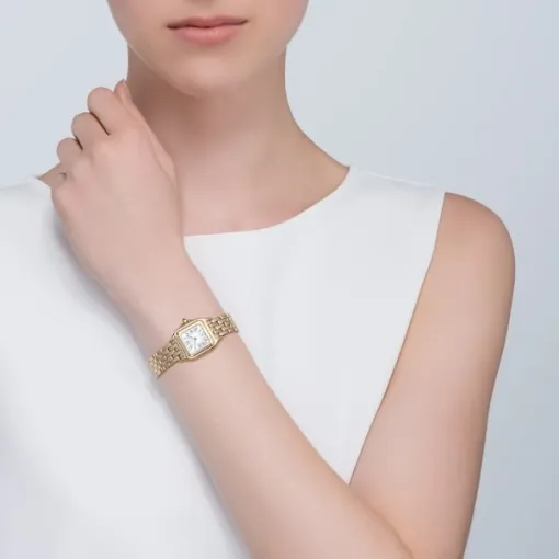 Cartier Panthère de Cartier Women Quartz Silver 18ct Gold Watch WGPN0008