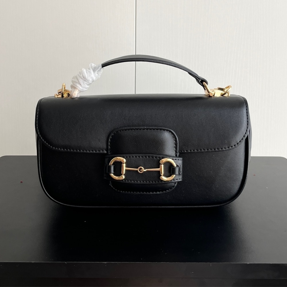 Gucci Horsebit 1955 Small Top Handle Bag Black 22Cm ‎815206 Aaefh 1000