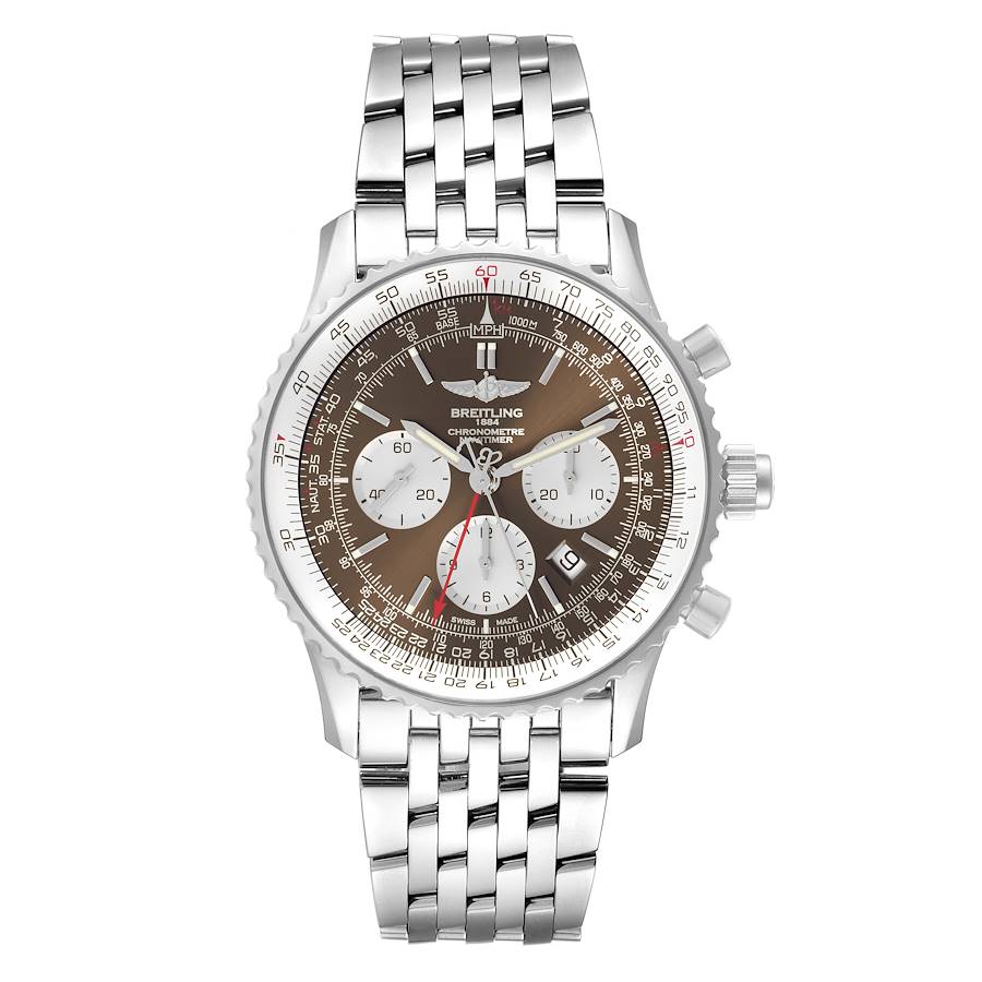 Breitling Navitimer Rattrapante Chronograph Steel Mens Watch AB0310