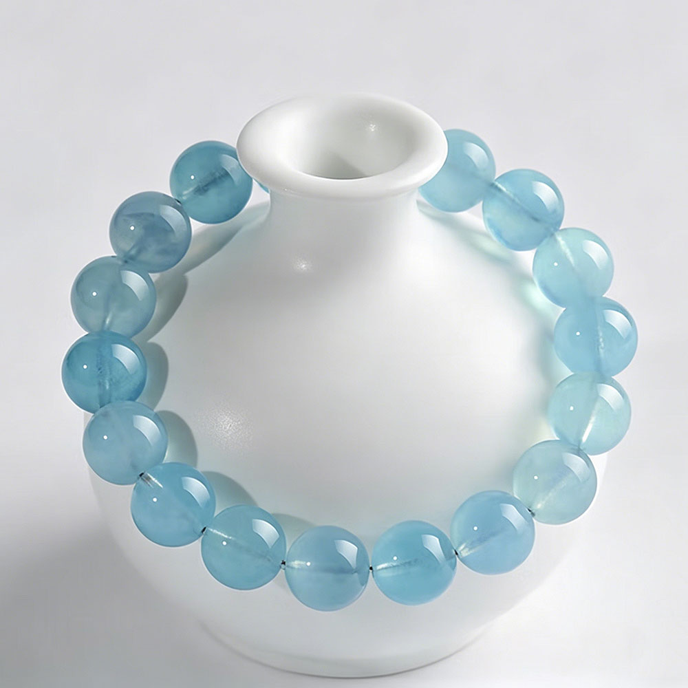 GemVibra Aquamarine Talisman Bracelet – Calm & Clarity Energy