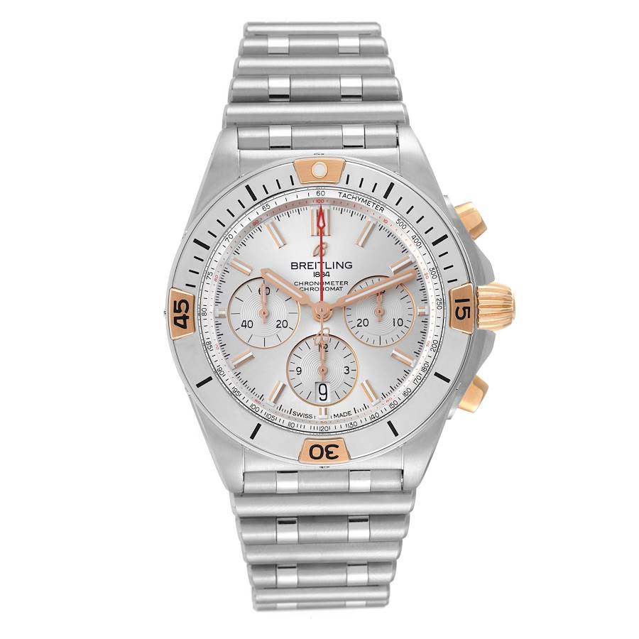Breitling Chronomat B01 Stainless Steel Silver Dial Mens Watch IB0134