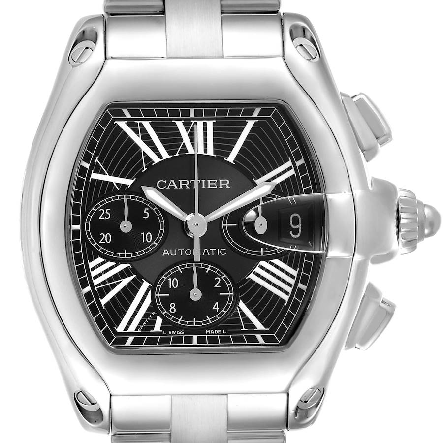 Cartier Roadster XL Chronograph Steel Mens Watch W62020X6
