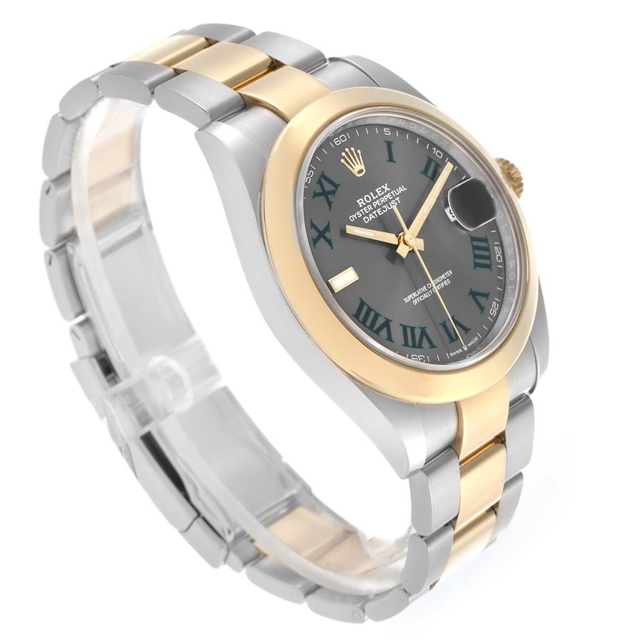 Rolex Datejust 41 Steel Yellow Gold Wimbledon Dial Mens Watch 126303