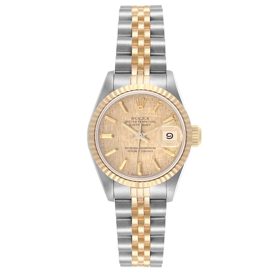 Rolex Datejust Linen Dial Steel Yellow Gold Ladies Watch 69173