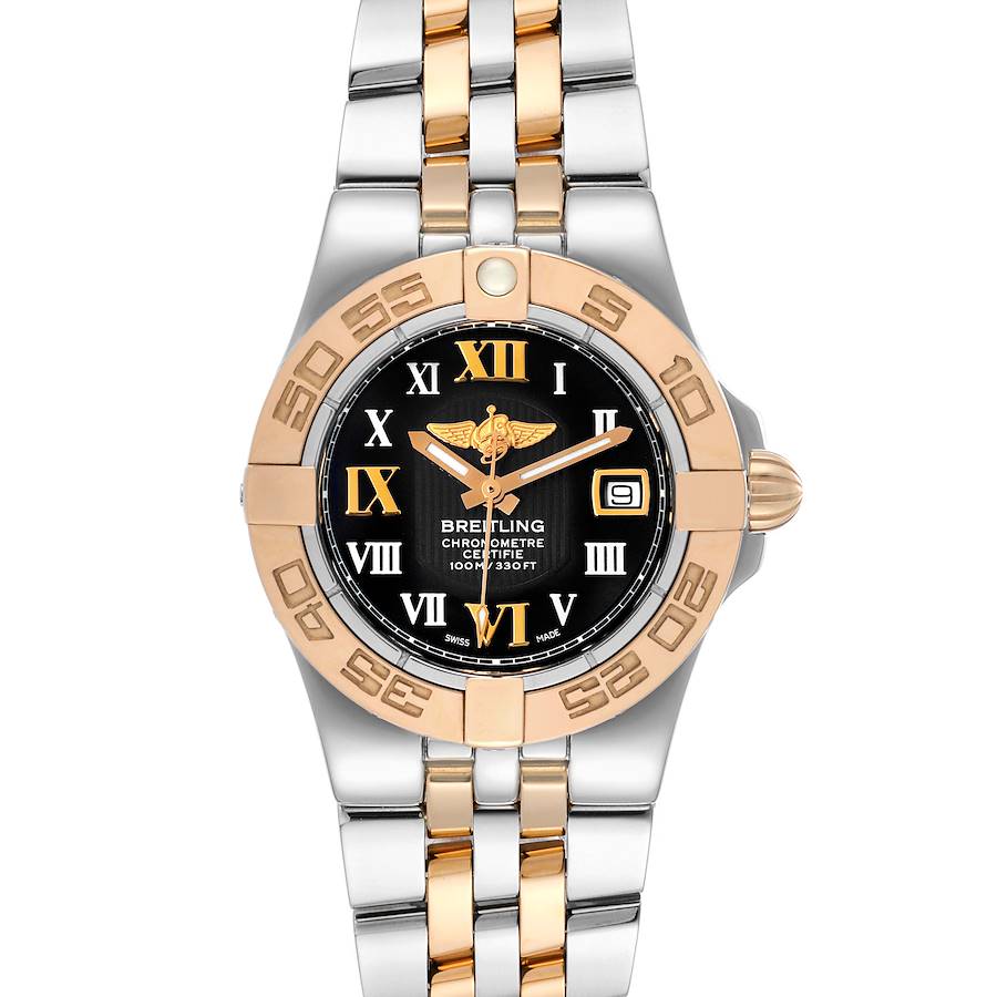 Breitling Galactic 30 Steel Rose Gold Diamond Womens Watch C71340