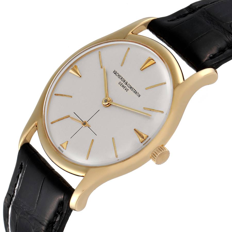 Vacheron Constantin Yellow Gold Silver Dial Vintage Mens Watch 6185