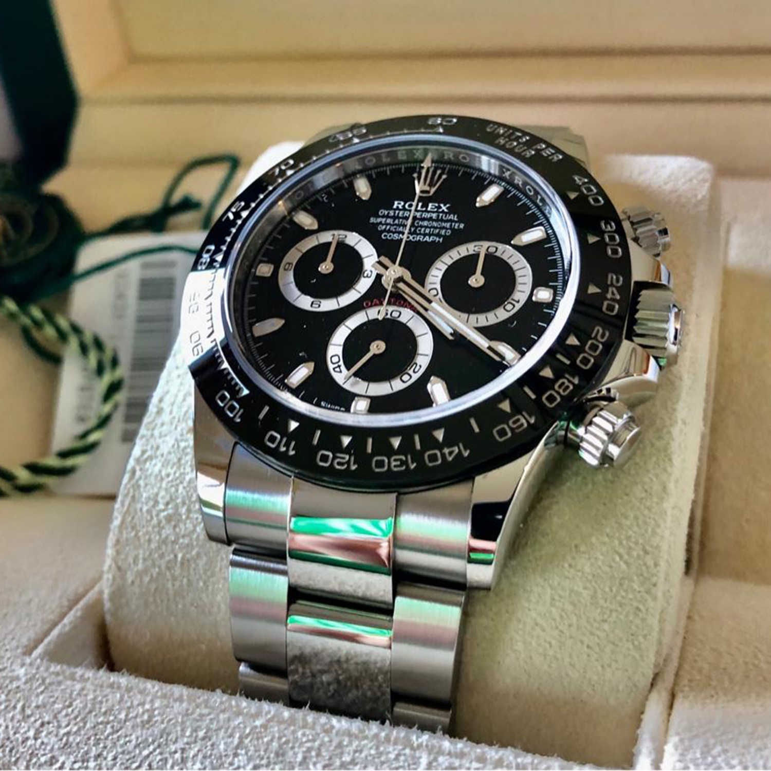 ​Rollie-The Crown Cosmograph Daytona Black Dial Stainless Steel 116500ln-0002