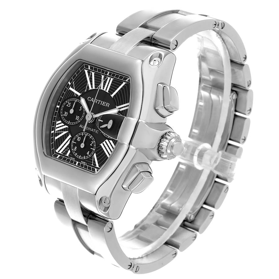 Cartier Roadster XL Chronograph Steel Mens Watch W62020X6