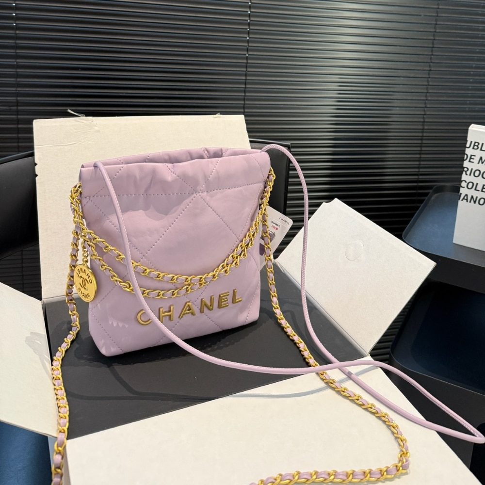 Chanel 22 Mini Handbag Purple 23Cm