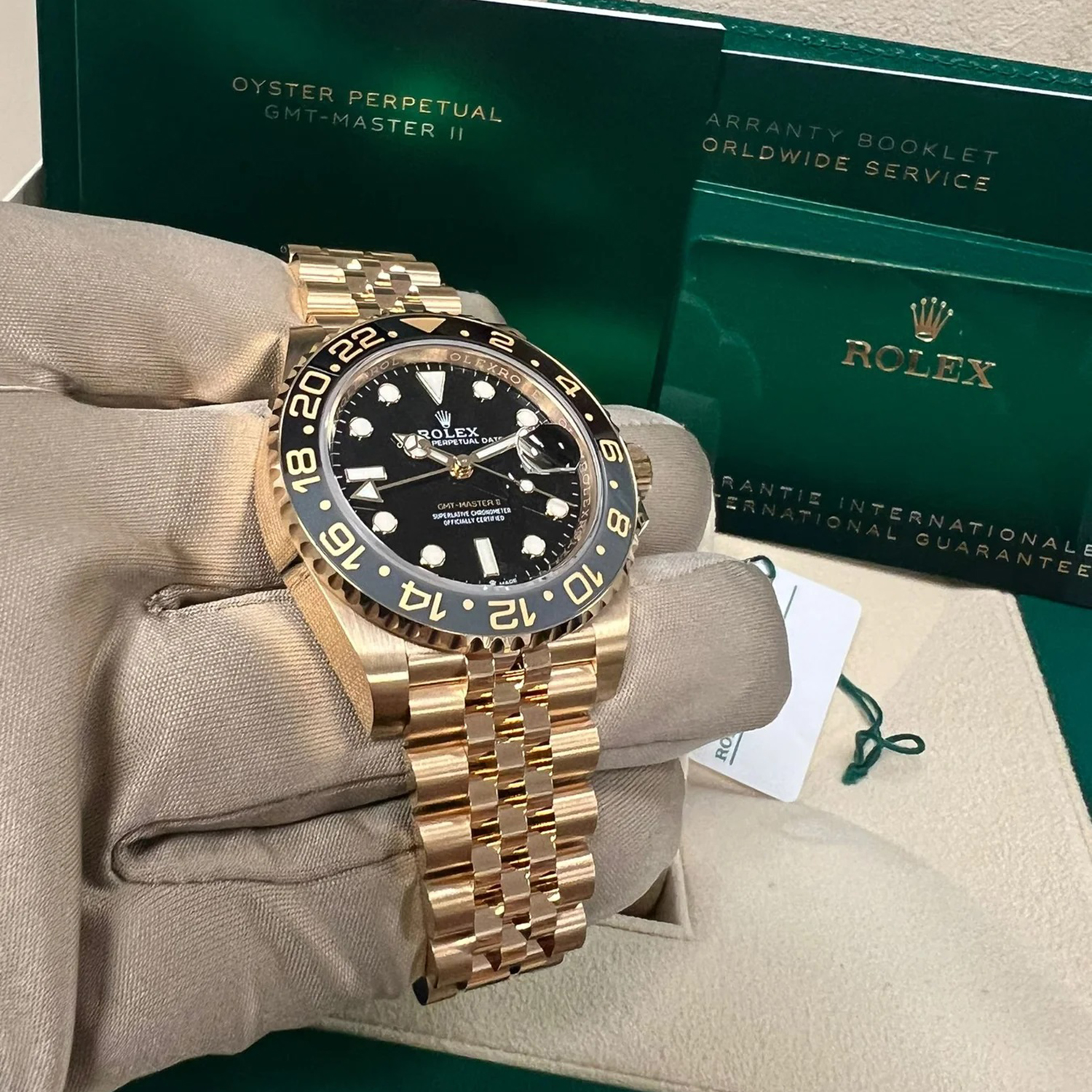 Rolex GMT-Master II NEW RELEASE 2023 Jubilee 18ct Yellow Gold 126718GRNR-0001 New