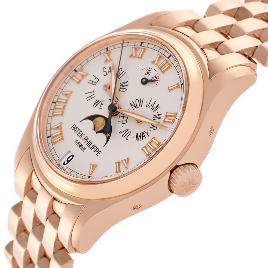Patek Philippe Annual Calendar Moonphase Rose Gold Mens Watch 5036